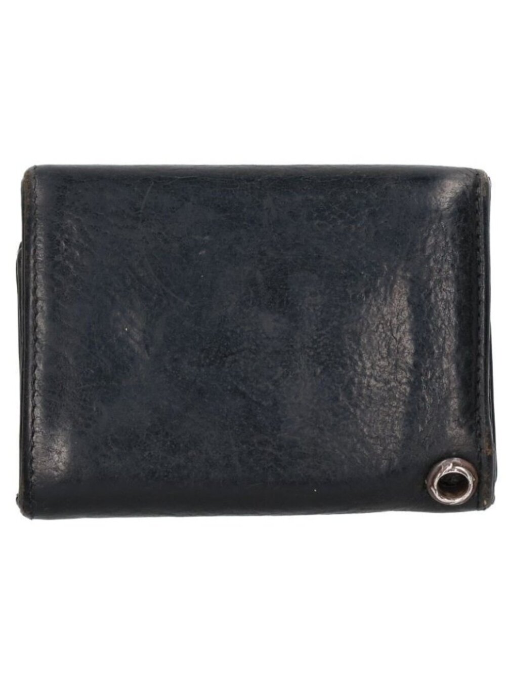 Chrome Hearts 3 Fold Cross Ball Button Leather Wallet